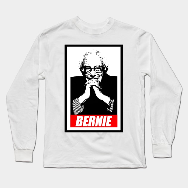 Bernie Sanders OBEY Parody Long Sleeve T-Shirt by Jakob_DeLion_98